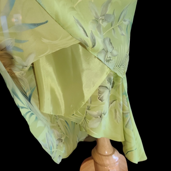 NWT Donna Ricco size 14 lime green 2 piece top & skirt - Picture 8 of 15